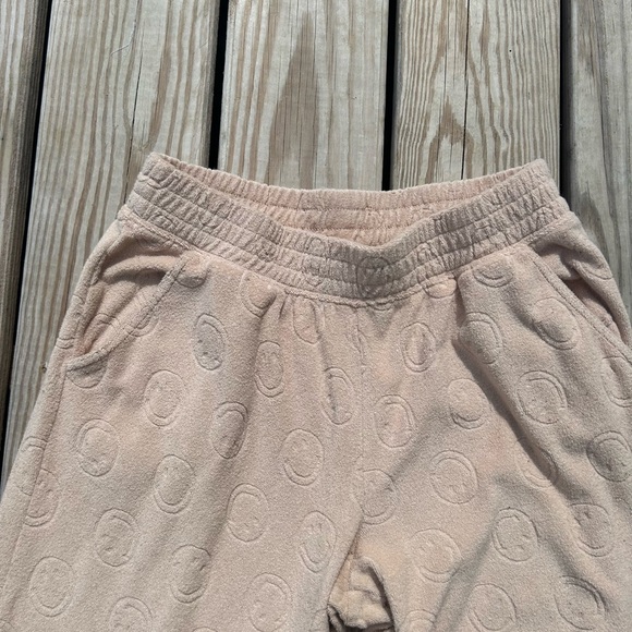 Aerie Offline Summer Lights Happy Face Terry Wide Leg Pant Women's Size  S/P - Picture 2 of 15